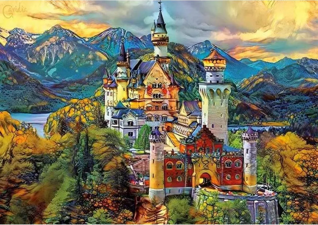 Educa Neuschwanstein Castle Puzzel 1000 Stuks - Multicolor