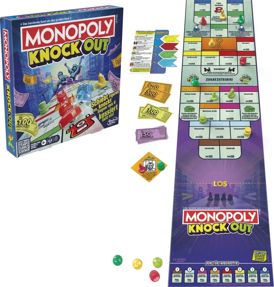 Hasbro Gaming Monopoly Knockout 20 min Bordspel - F8995103 - afbeelding 6 van 6