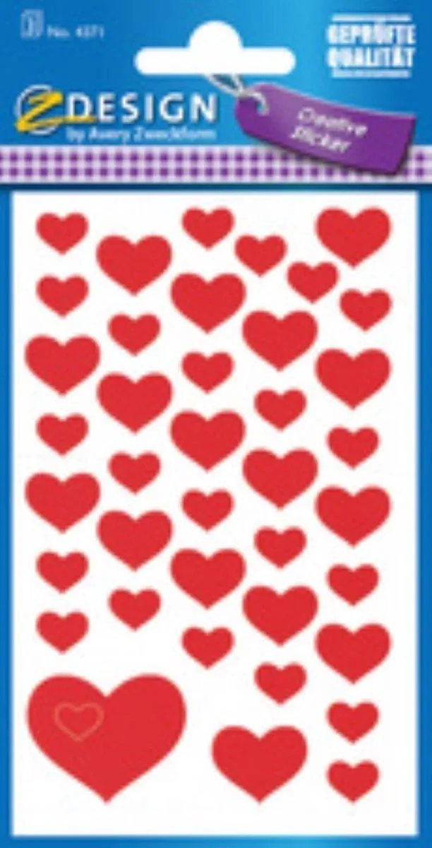 Avery Stickervel Junior 57-delig 7,6x12cm Groen/Rood