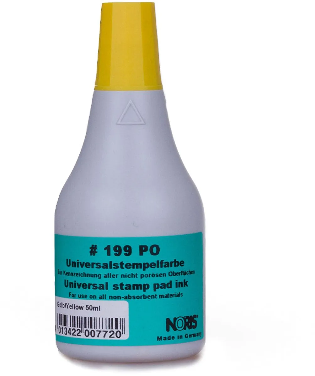 Noris Sneldrogend Stempelinkt Geel 50ml