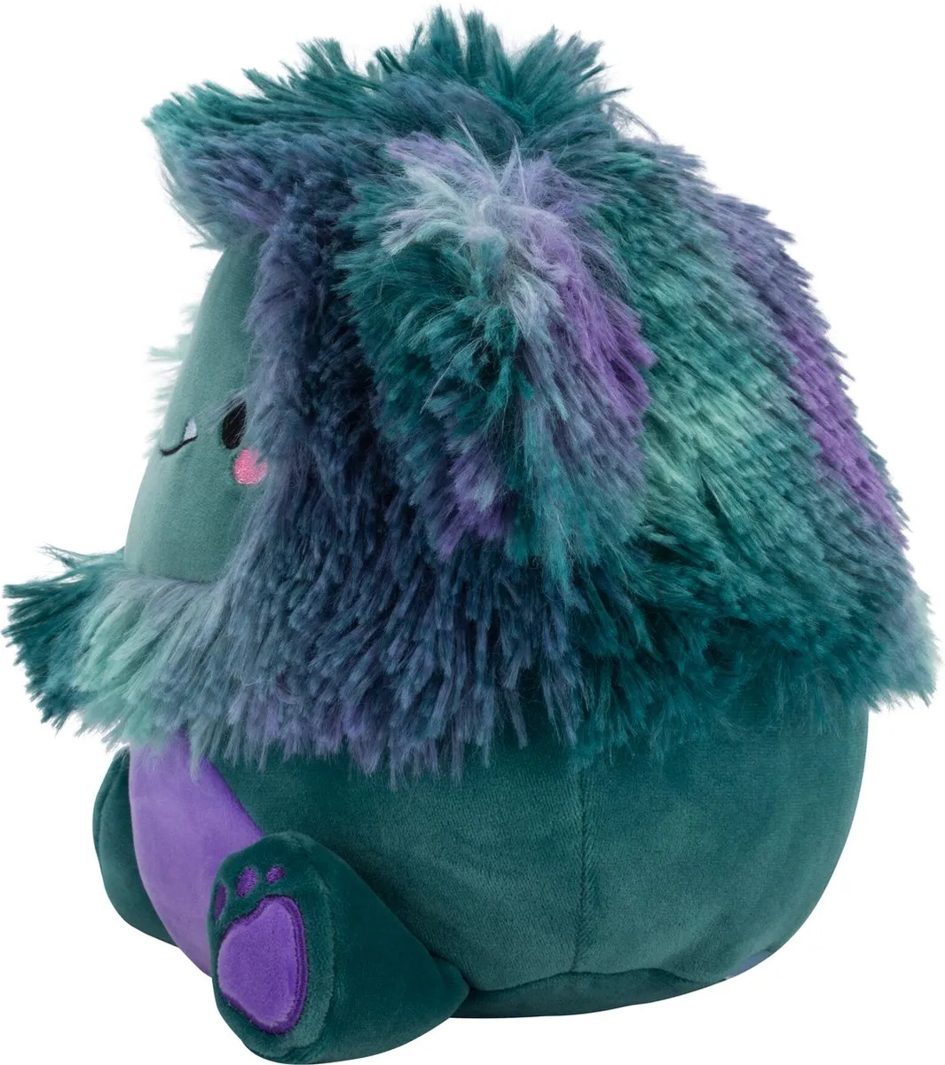 Squishmallows Bigfoot 19cm - Donkergroen met paarse buik