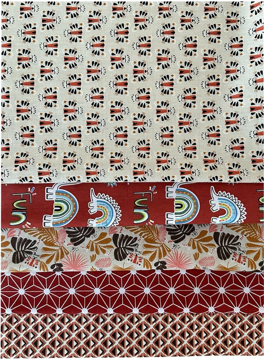 BINK Bedding Quilt Patchwork Rouge - 5 Lapjes 60x40cm