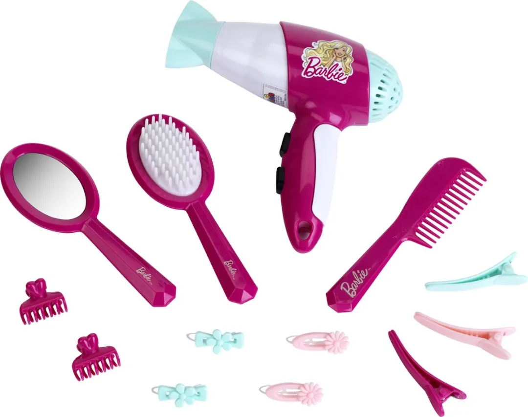 Klein Toys Barbie Kapsalon Roze - met haardroger en accessoires - afbeelding 6 van 6