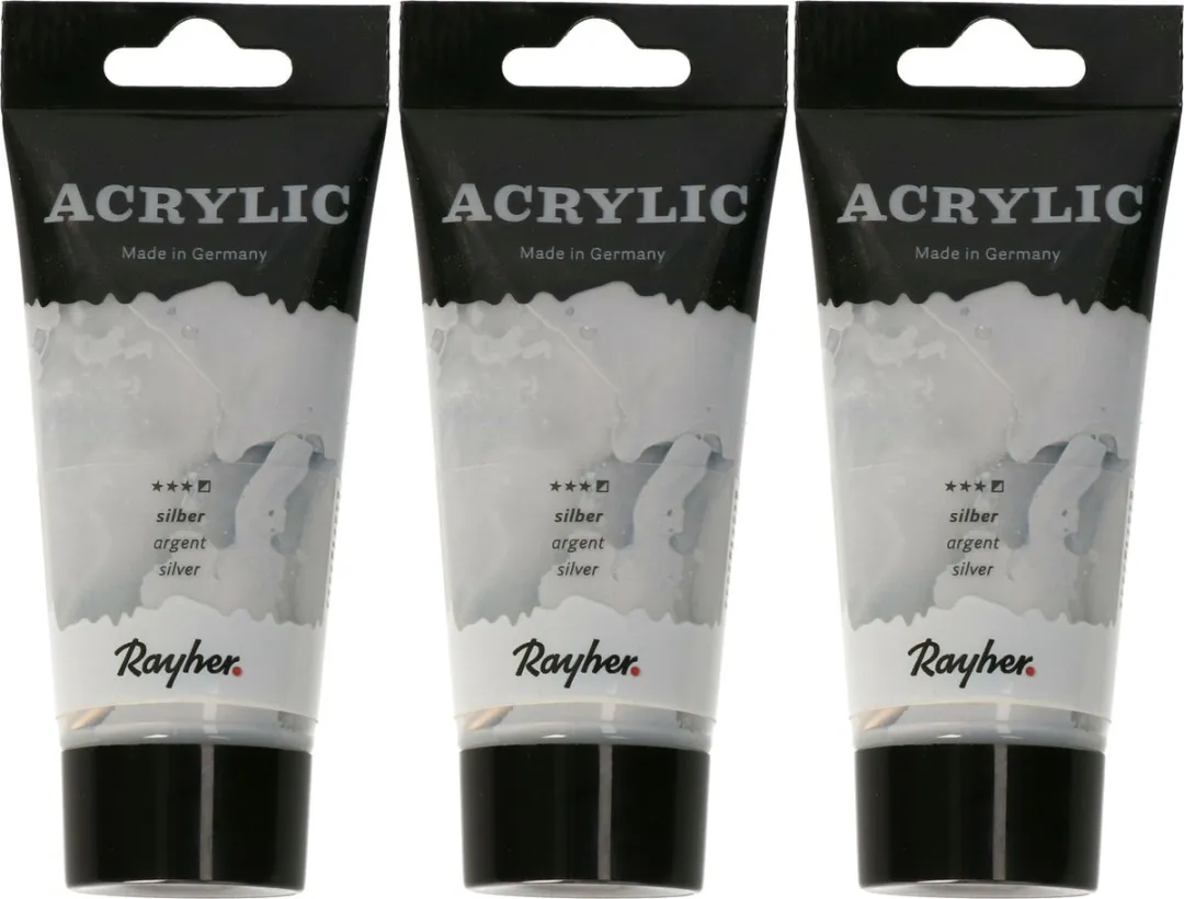 Rayher Acrylverf Zilver 75ml