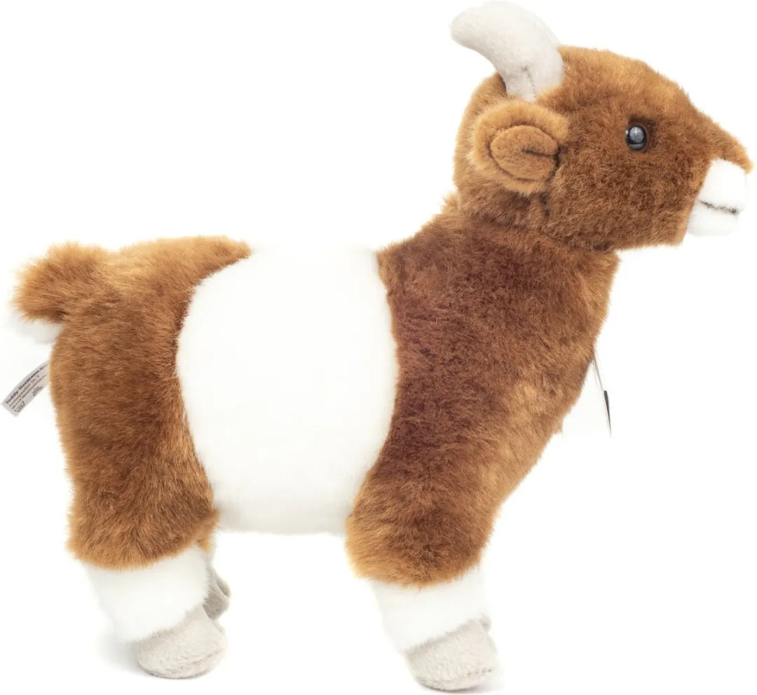 Teddy Hermann Knuffelgeit - Bruin/Wit - 22 cm