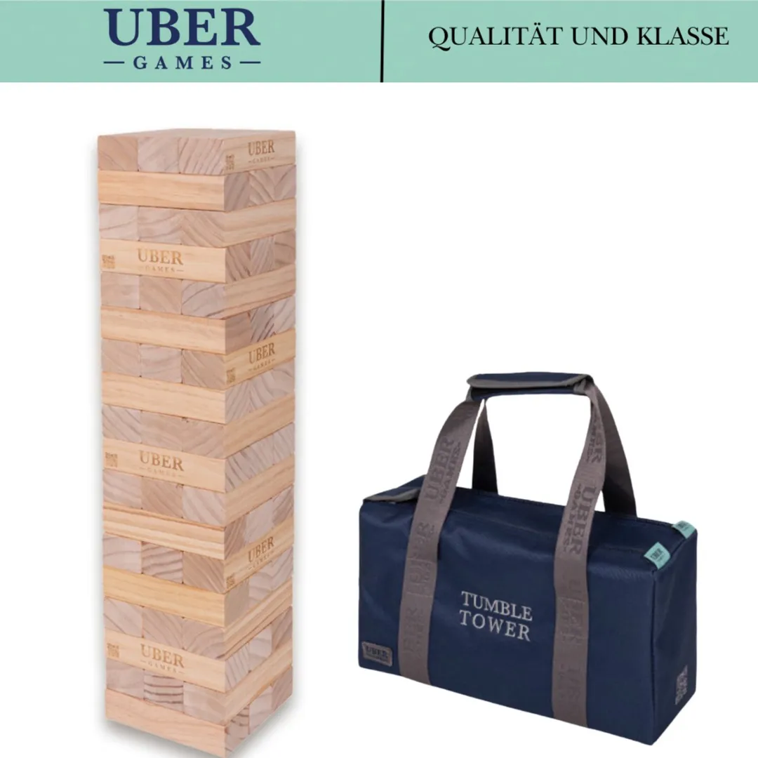 Ubergames Stapeltoren Large Tactisch Spel 120cm - 10KG - ECO Hout