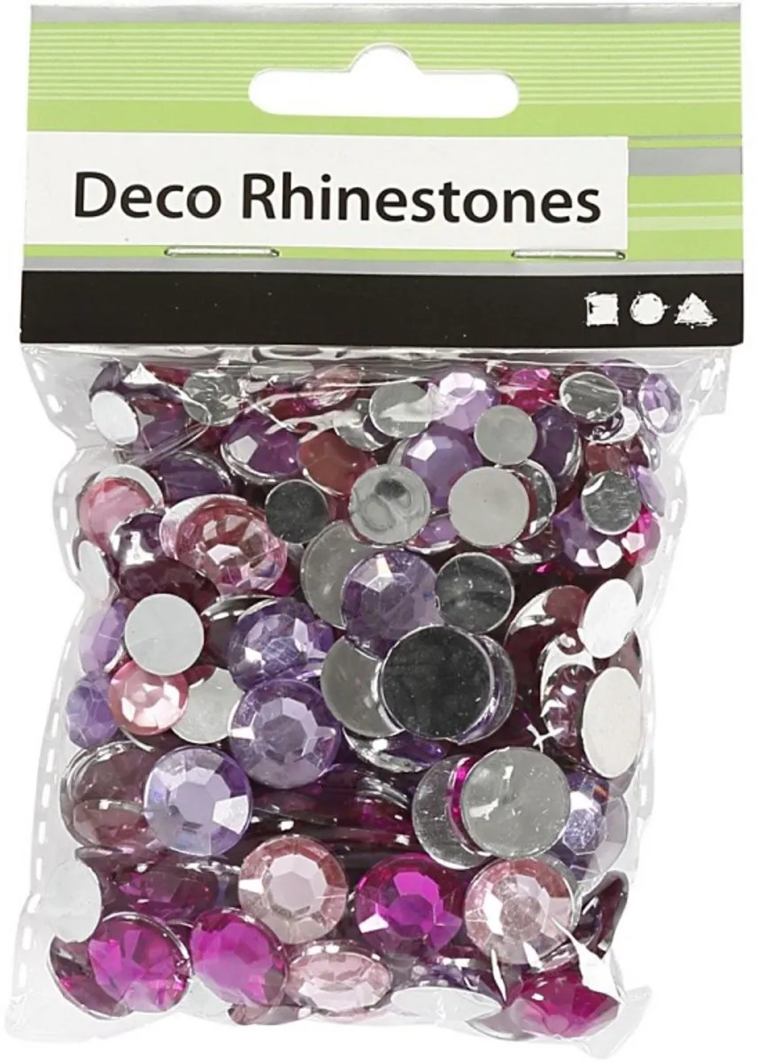 Creativ Company Strasstenen Rond Paarse Harmonie 6-12mm - 360 Stuks