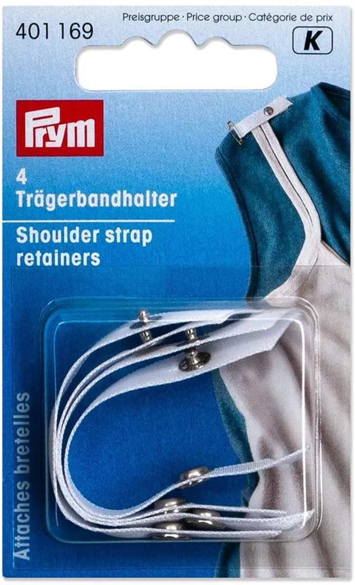 Prym Schouderbandhouders - 4 Stuks Wit