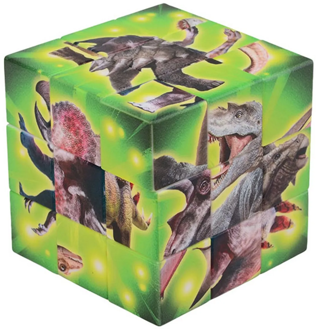 Johntoy Dinosaurus Puzzelkubus - Multicolor