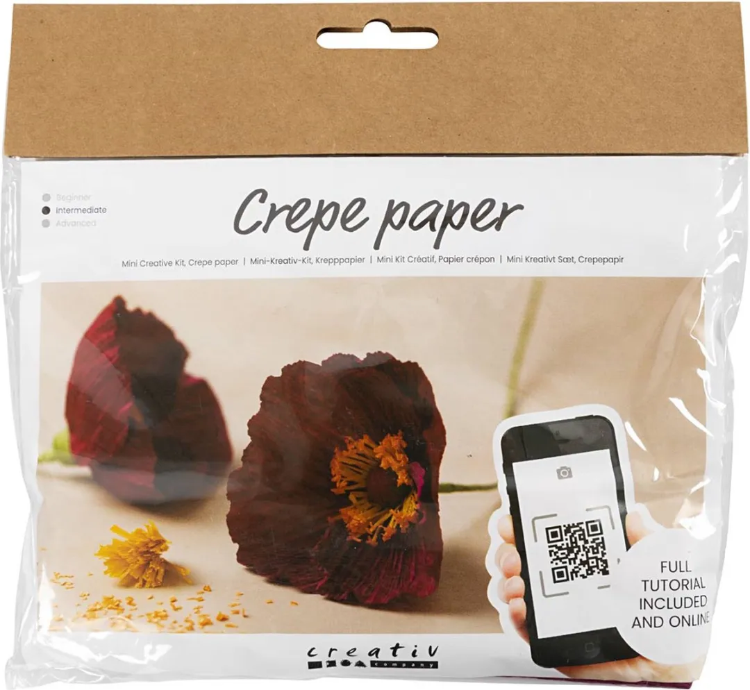 Creativ Company Mini Hobbyset Crêpepapier Klaprozen