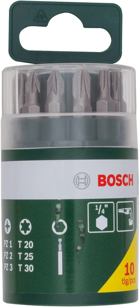 Bosch Schroefbitset 10-delig - Metaal
