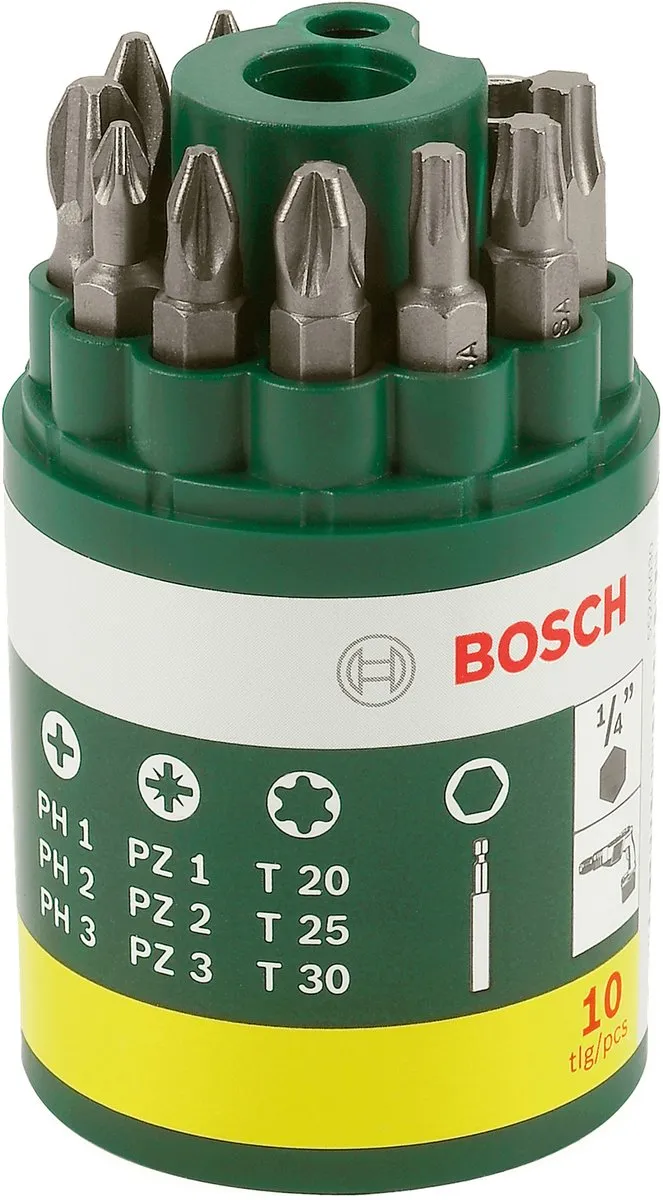 Bosch Schroefbitset 10-delig - Metaal