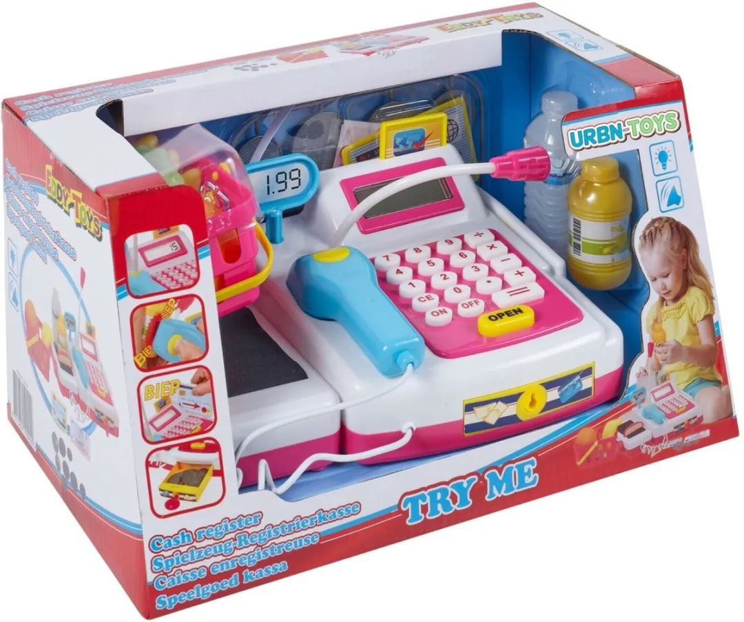 Eddy Toys Speelgoedkassa 24-delig - Wit