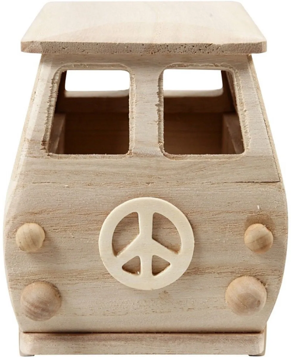 Creativ Company Mini Volkswagen Bus - Blank Hout