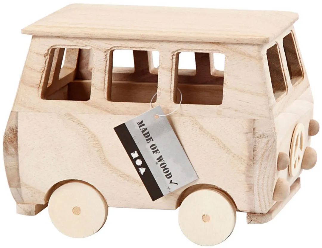 Creativ Company Mini Volkswagen Bus - Blank Hout