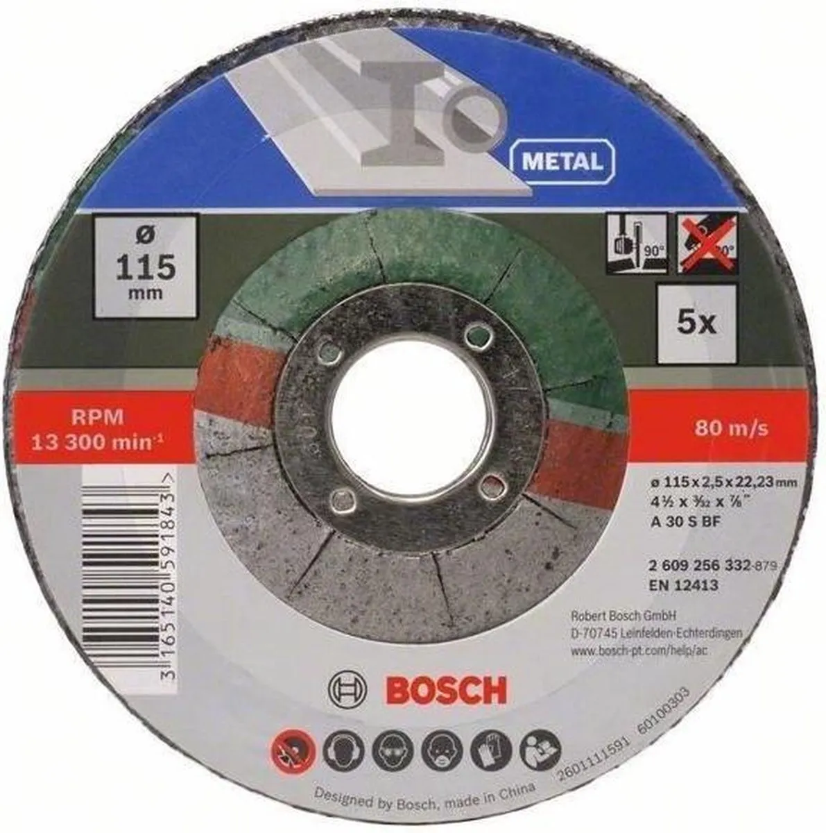 Bosch Slijpschijven Set 115x2,5mm Metaal