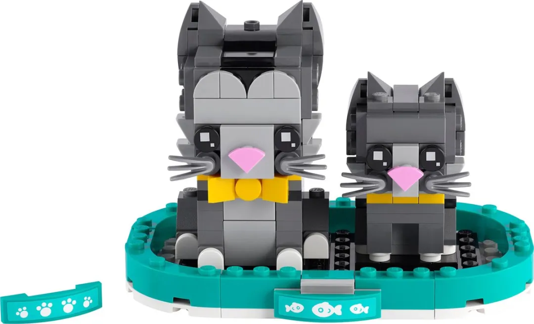LEGO Brickheadz Pets Kitten & Shorthair Cat 40441 - 250 Stukken - Meerkleurig