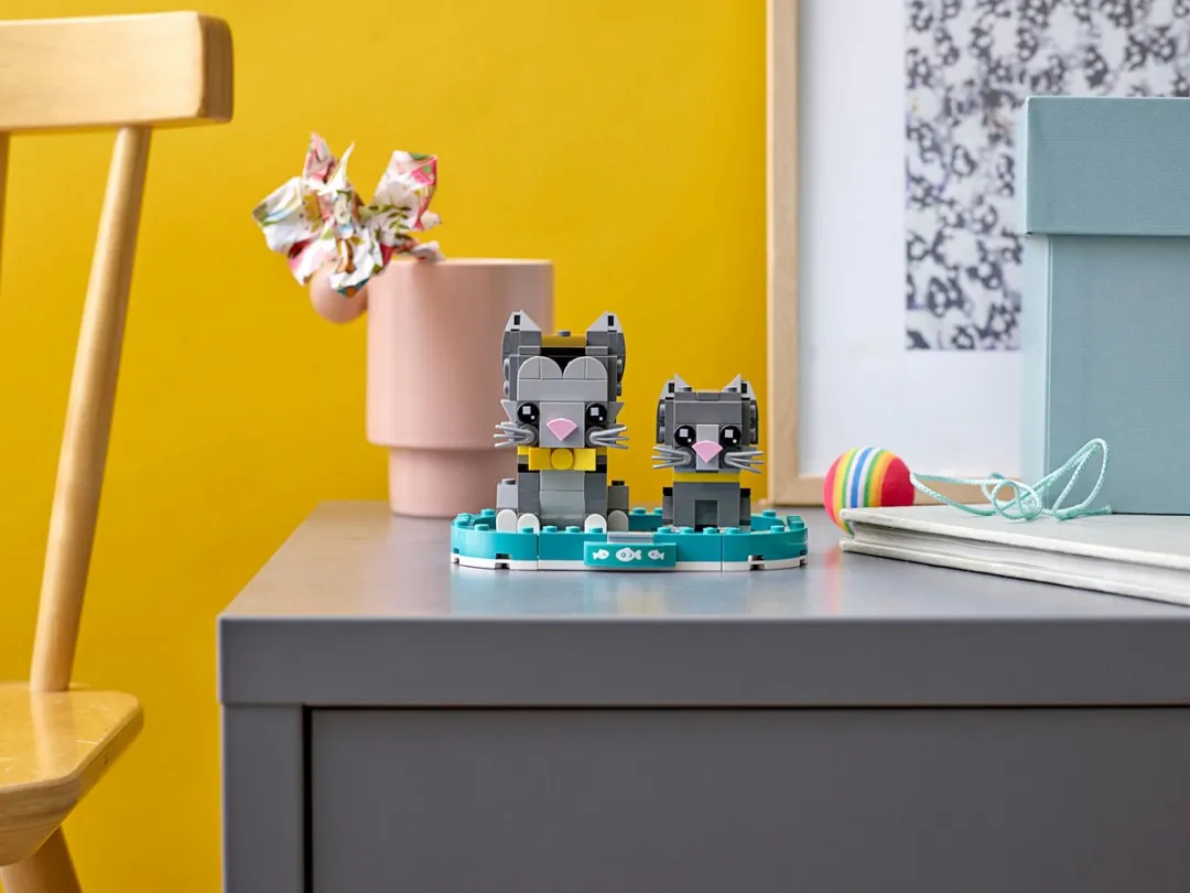 LEGO Brickheadz Pets Kitten & Shorthair Cat 40441 - 250 Stukken - Meerkleurig
