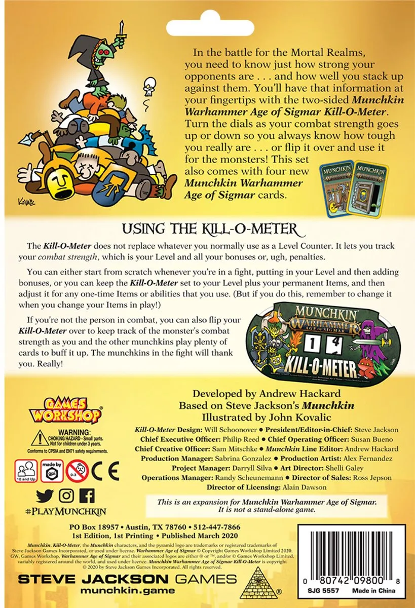 Steve Jackson Games Munchkin Warhammer Age of Sigmar Kill-O-Meter - Uitbreiding