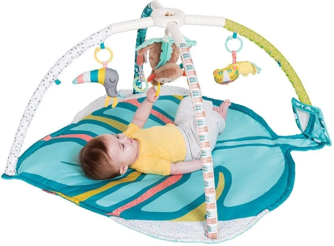Infantino Go-Gaga Leaf Speelmat - Zwart/Geel/Groen/Blauw/Wit/Rood
