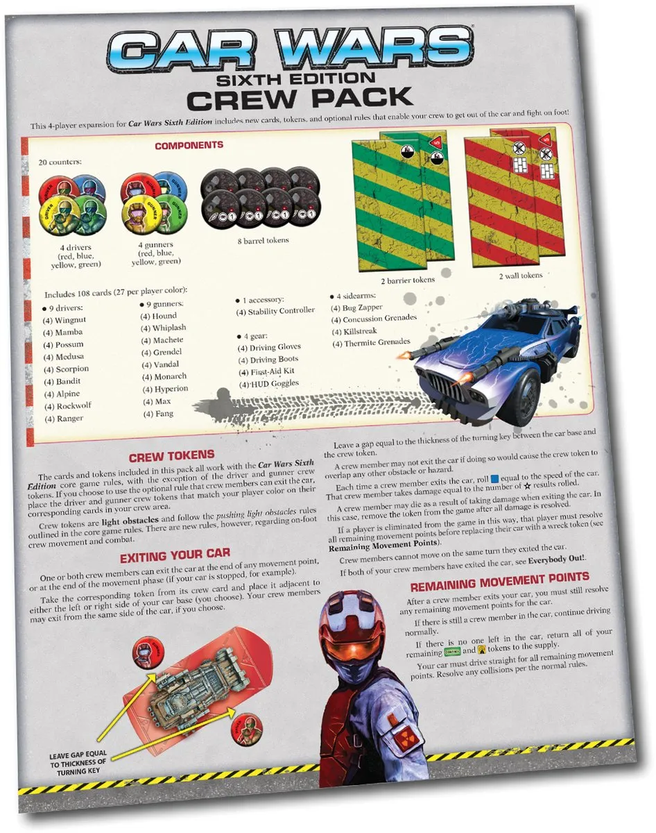 Steve Jackson Games Car Wars Crew Pack Bordspel - 4 Spelers