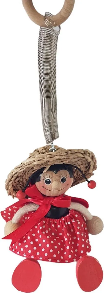 Tricky-Toy - Speelpoppetje - Mariquita - Lieveheersbeestje - Hout