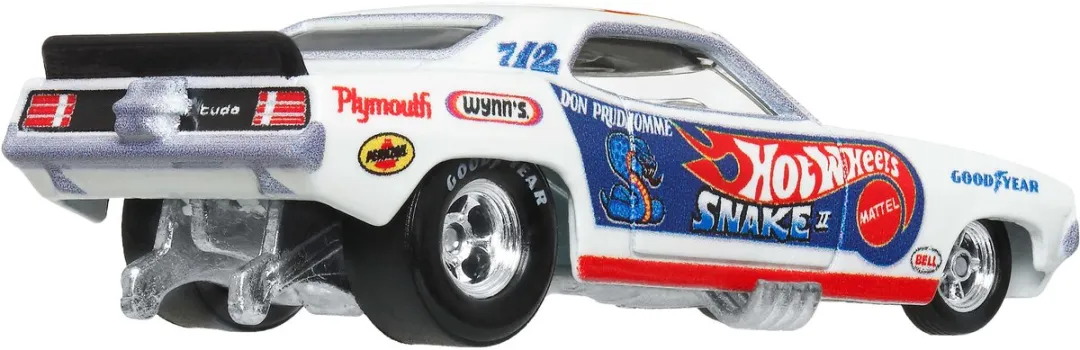 Hot Wheels JBL01 Racewagen - Metaal Wit/Geel