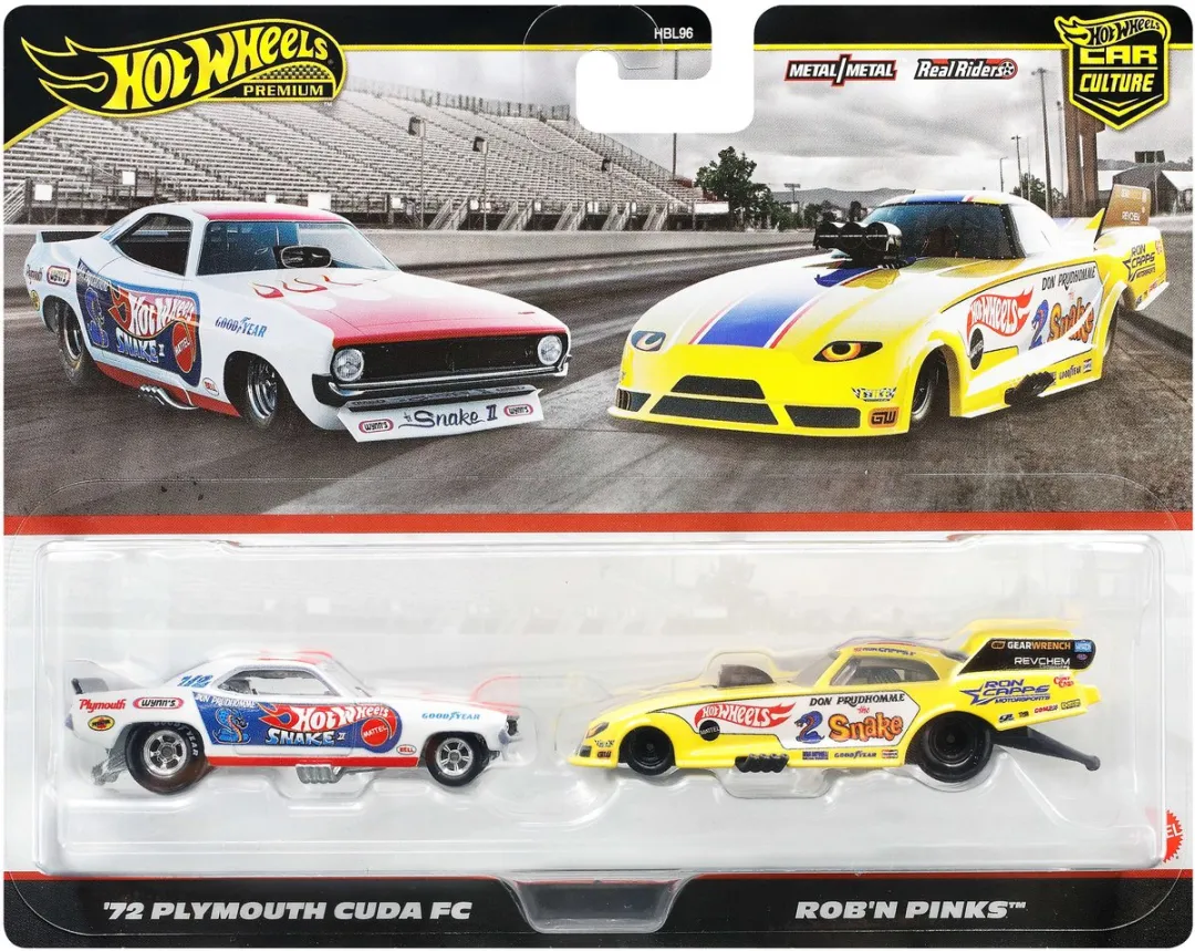 Hot Wheels JBL01 Racewagen - Metaal Wit/Geel