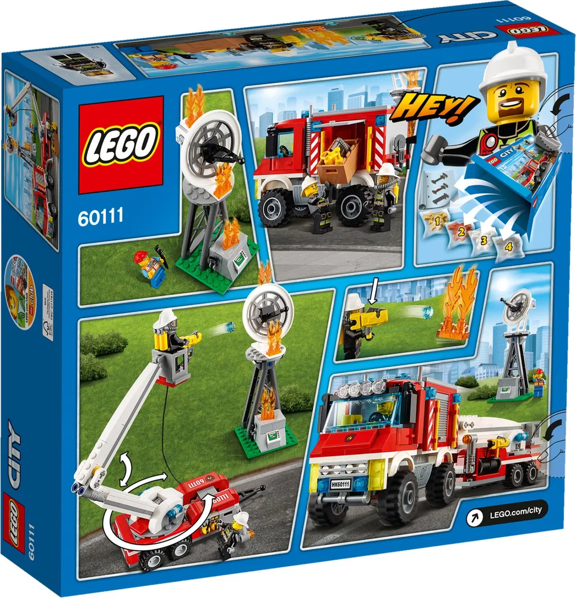 LEGO City Brandweer Hulpvoertuig 60111 - 368 Stukken - afbeelding 6 van 6