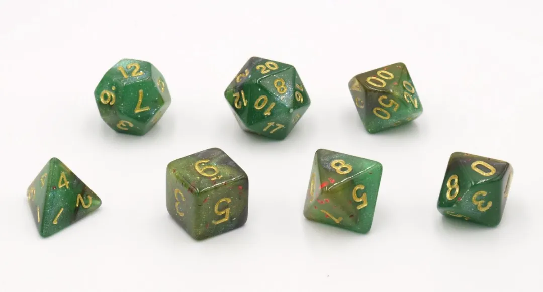 HOT Games Stardust Dobbelstenen Set - 7 Stuks - Multicolor