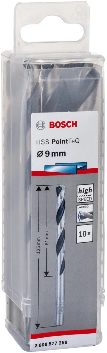 Bosch HSS PointTeQ DIN 338 9x81x125mm - 10 Stuks