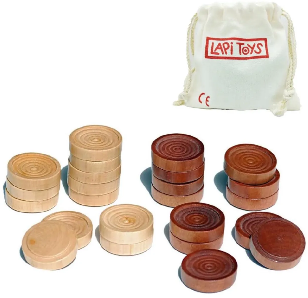 Lapi Toys Damstenen Damschijven 24 Stuks