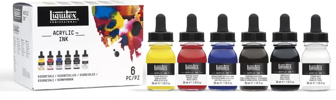 Liquitex Professional Acrylic Ink Set Essentials 6x30ml