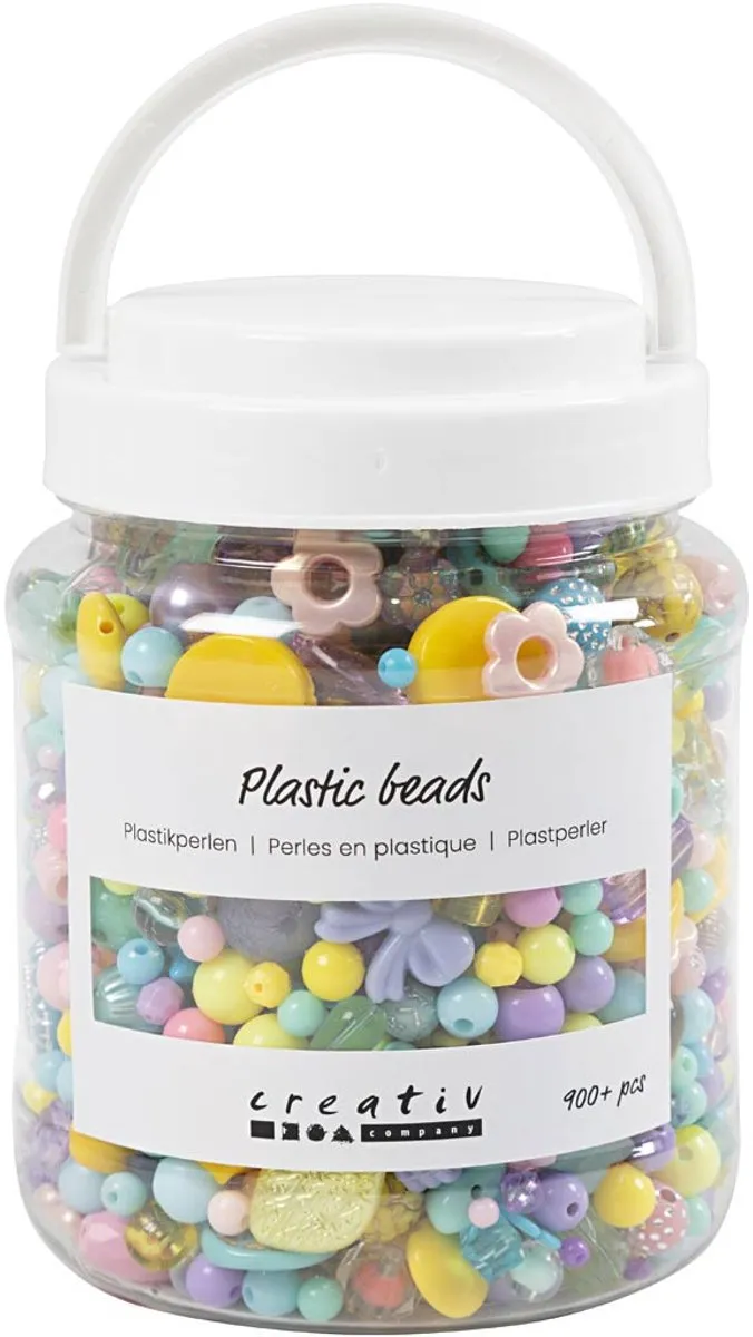 Creativ Company Plastic Kralen Multicolor - 900 Stuks
