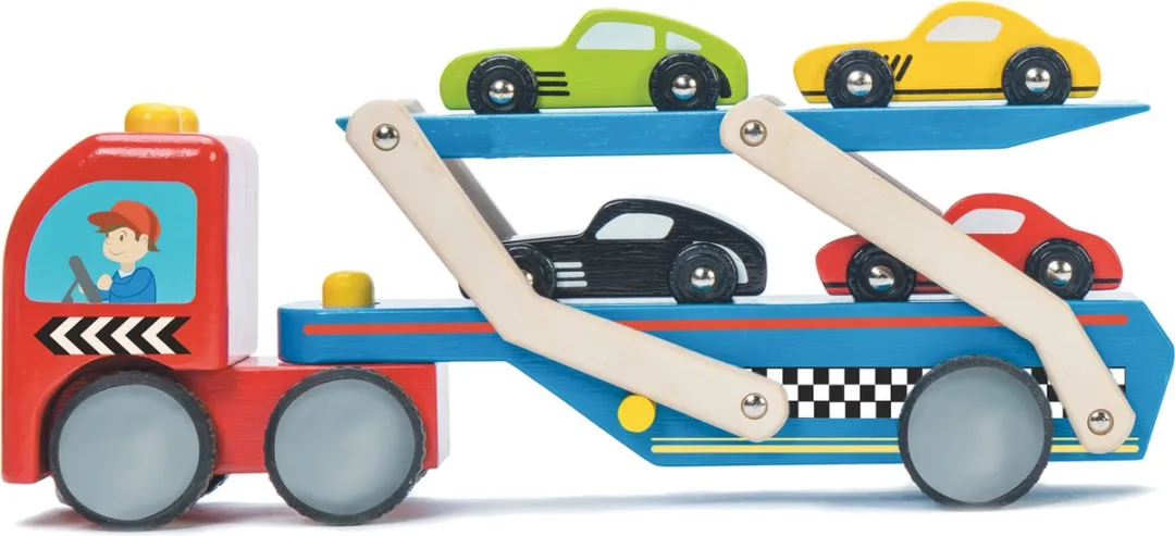 Letoyvan Speelset Racewagen Transporter Hout