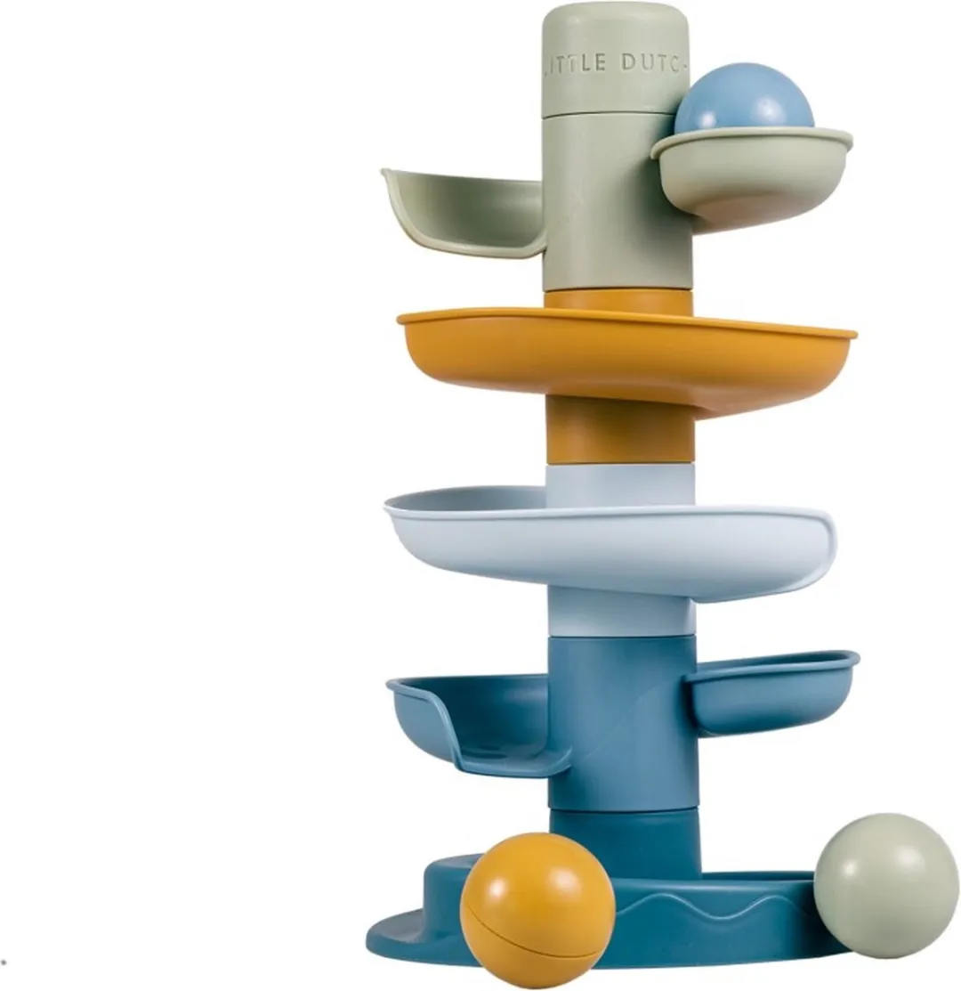 Rubo Toys Little Dutch Spiraaltoren Knikkerbaan