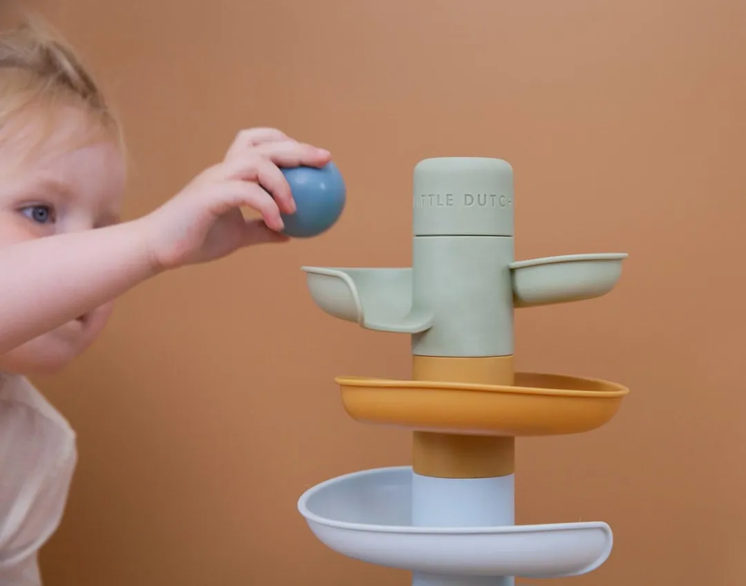 Rubo Toys Little Dutch Spiraaltoren Knikkerbaan - 5 Delen - afbeelding 6 van 6