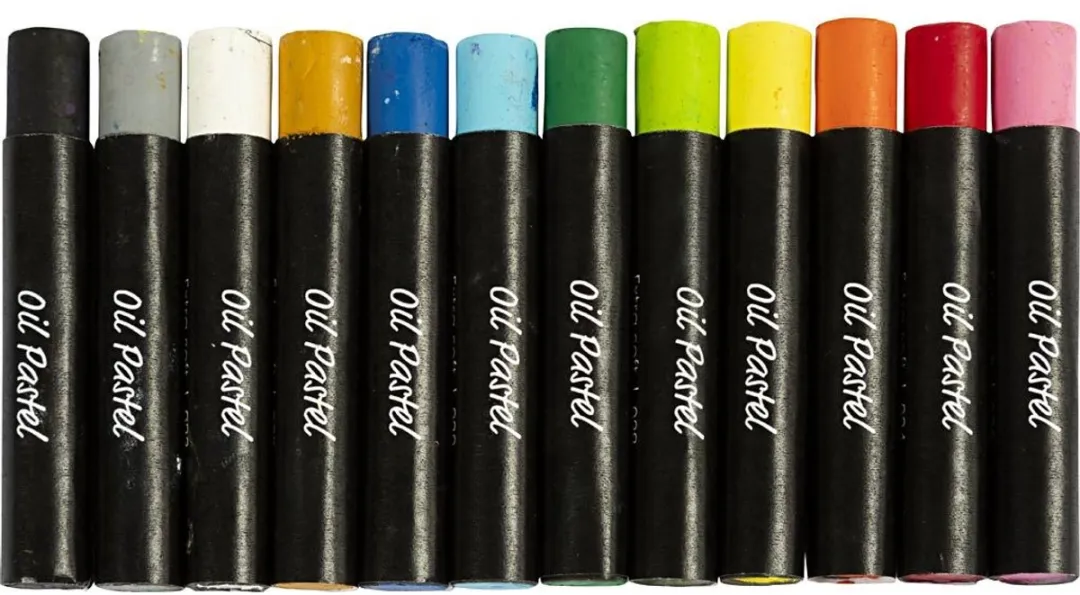 Creativ Company Oliepastels Standaardkleuren - 12 Stuks