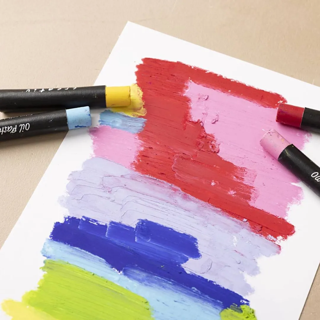 Creativ Company Oliepastels Standaardkleuren - 12 Stuks