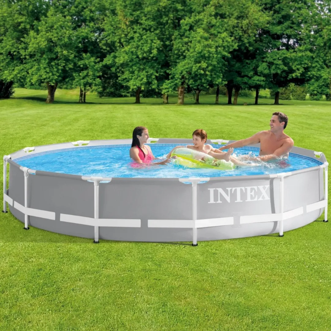 Intex Prism Frame Zwembad 366x76cm - Grijs - afbeelding 2 van 6