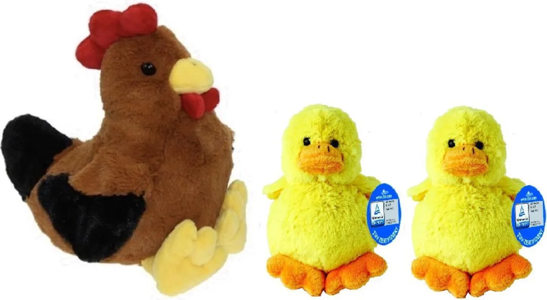 Decoris Pluche Kip Haan Knuffel