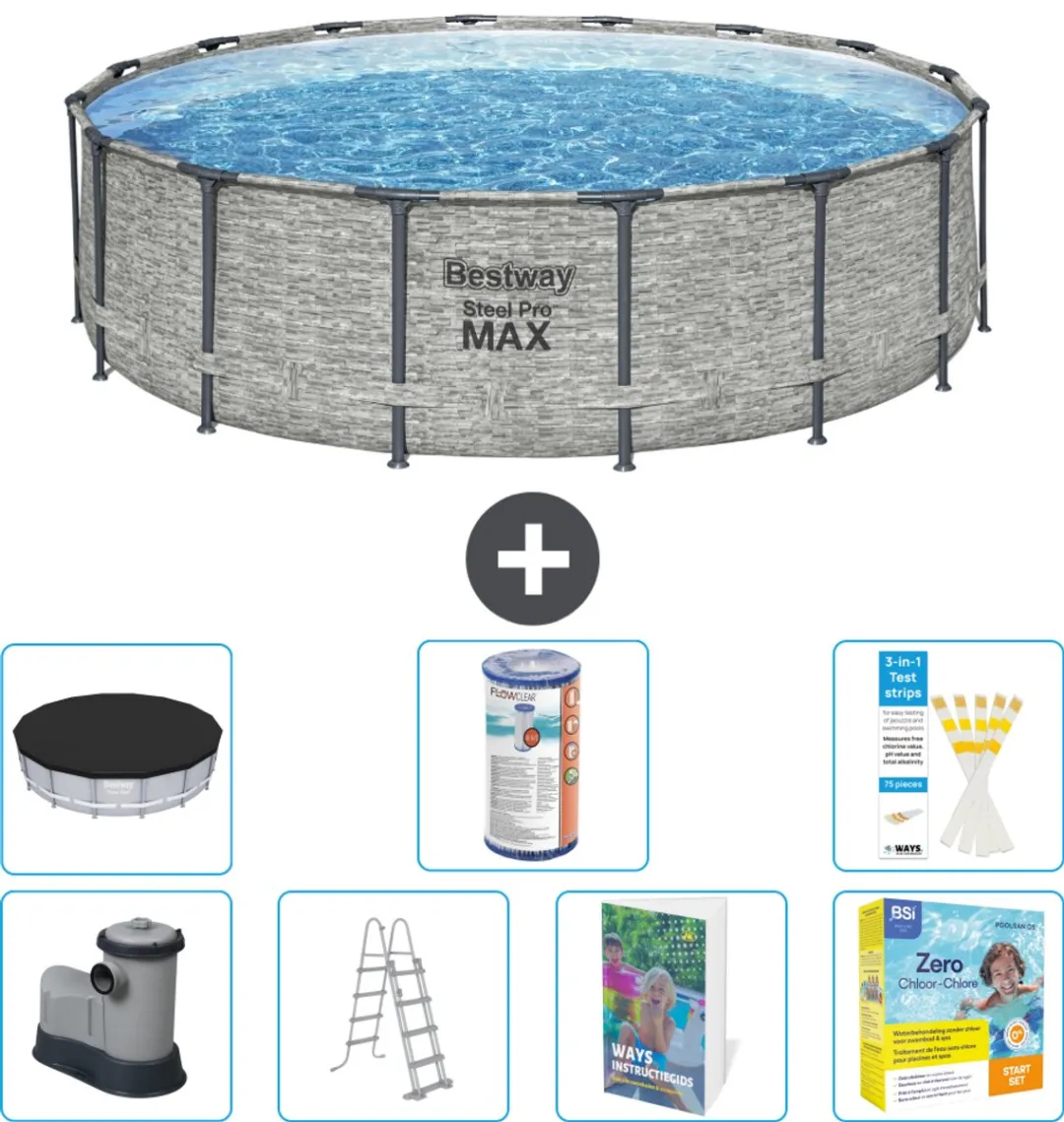 Bestway Steel Pro MAX Zwembad 488x122cm