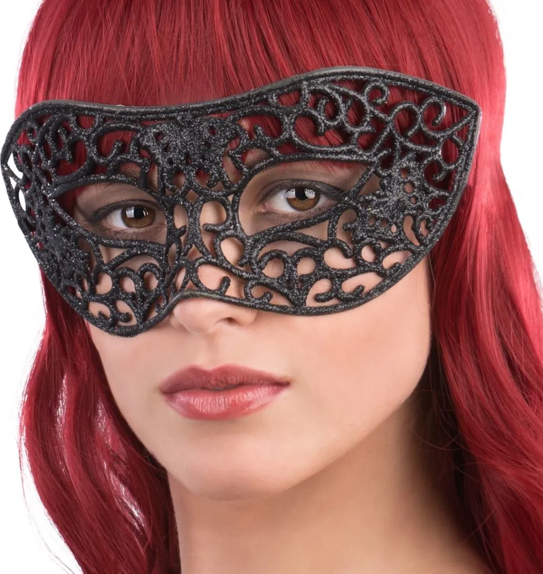 Carnival Toys Verkleedmasker Glitter Dames - Zwart