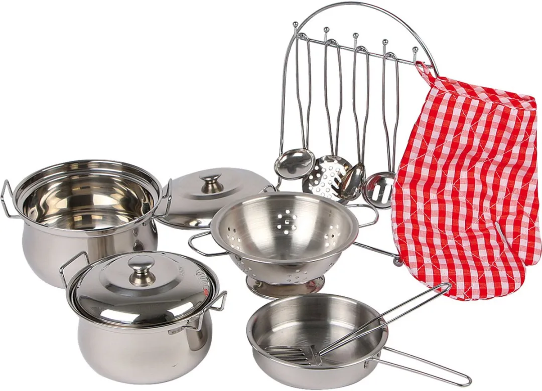 Small Foot Metalen Kinder Kookgerei Set 13-delig - Multicolor