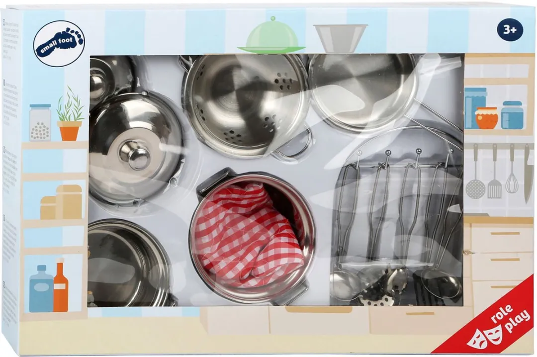 Small Foot Metalen Kinder Kookgerei Set 13-delig - Multicolor