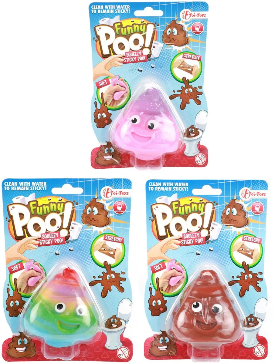 Toi-Toys Funny Poo Rekbare Lachende Drol