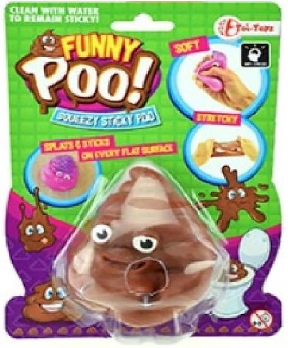 Toi-Toys Funny Poo Rekbare Lachende Drol - Multicolor - afbeelding 6 van 6
