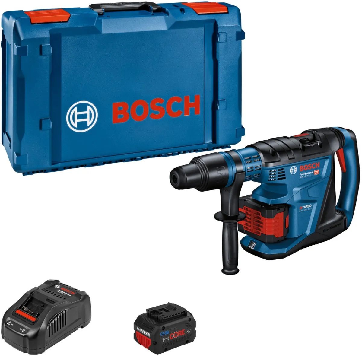 Bosch Professional GBH 18V-40 C Boorhamer - 2x 18V (5,5Ah) Accu - 40mm Beton