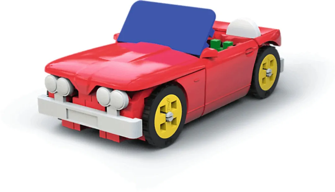 Trefl Speelgoedauto Cabriolet Bezorgbusje - 87 Onderdelen - Multicolor