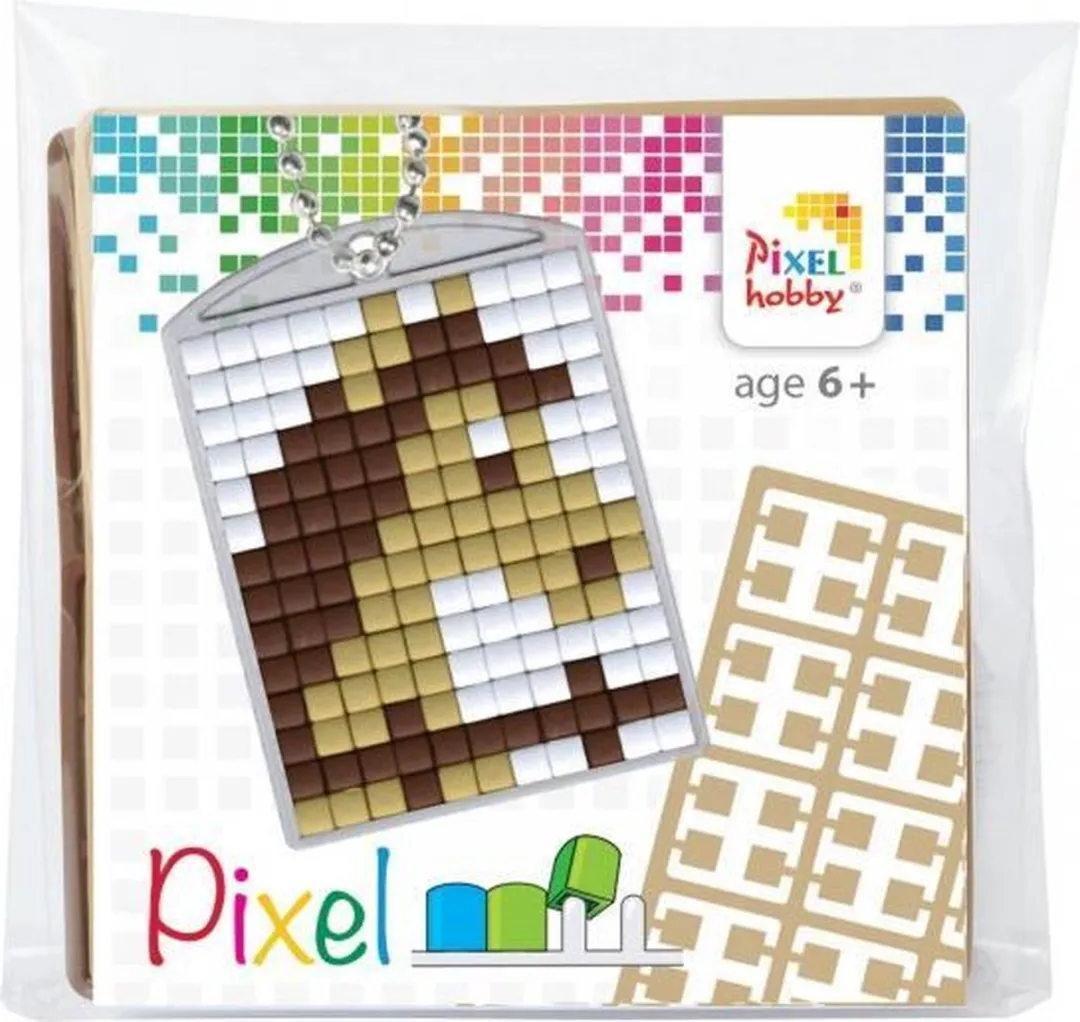Pixelhobby Medaillon Startset Paard - Bruin/Wit